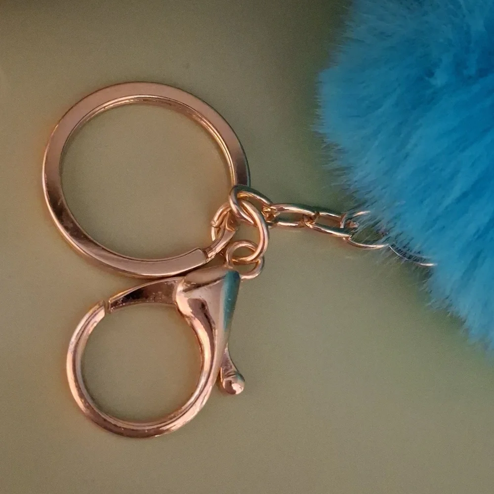 Pom Pom Keychain Bag Charm Handmade By Me Pick A Color 3